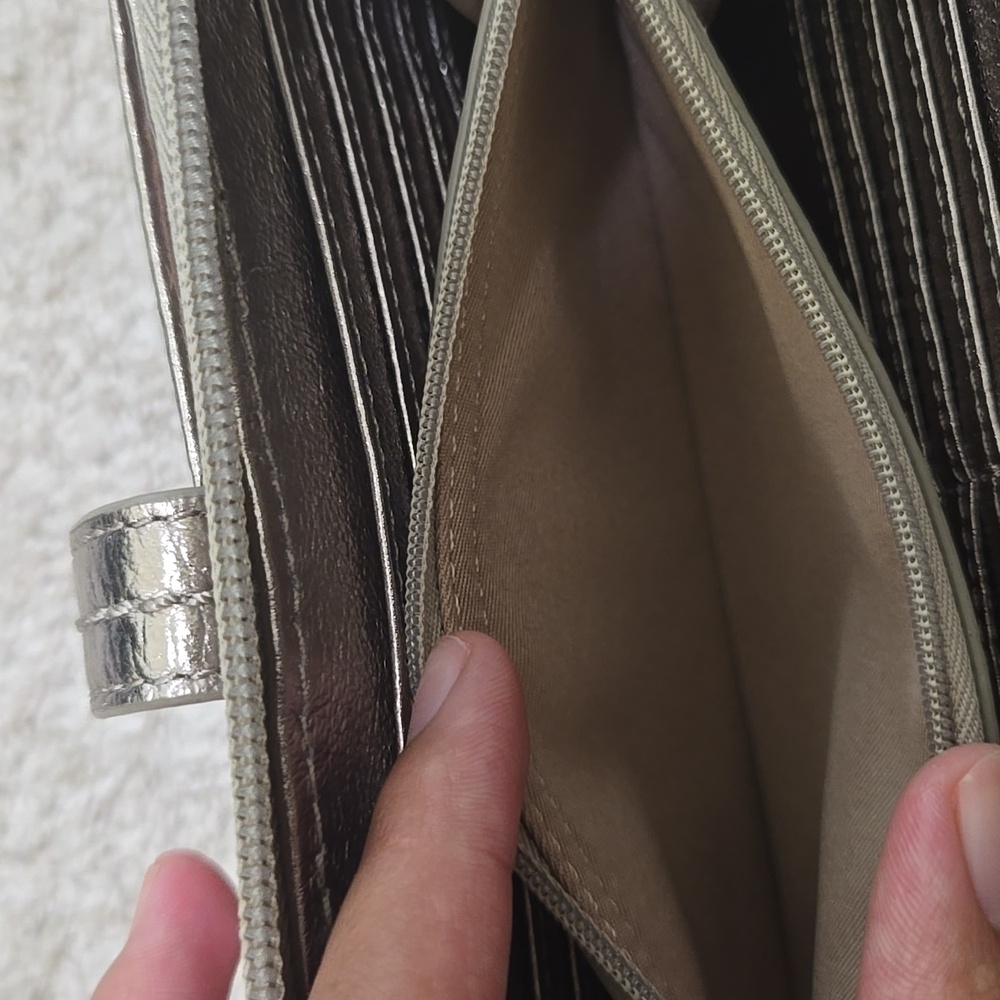Like New The Sak Gold Metallic Wallet with Strap - Picture 5 of 12